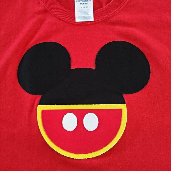 Jerzees Disney Daddy Men’s T-Shirt Size Medium Heavyweight Blend Red Mickey - Picture 3 of 8